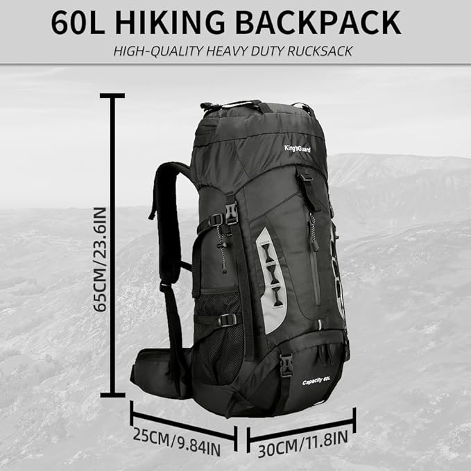 King'sGuard 60L Hiking Backpack - Image 5