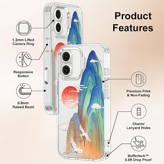 MOSNOVO for iPhone 16 Case, Shockproof Military-Grade Protection 6.6ft Drop - Image 6