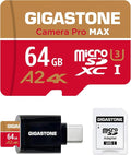 【5-Years Data Recovery】 GIGASTONE 64GB Micro SD Card by Gigastone