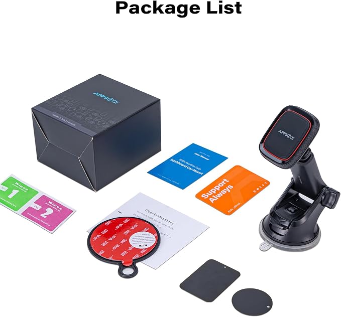 APPS2Car Magnetic Phone Mount for Car, Dashboard & Windshield Suction Cup Holder - Image 7
