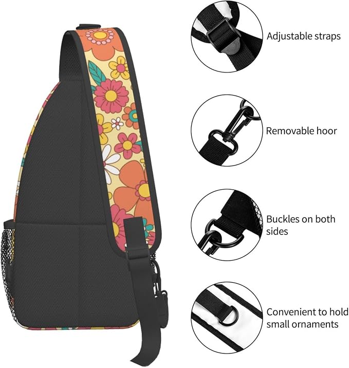 Groovy Flower Crossbody Sling Bag - Image 4