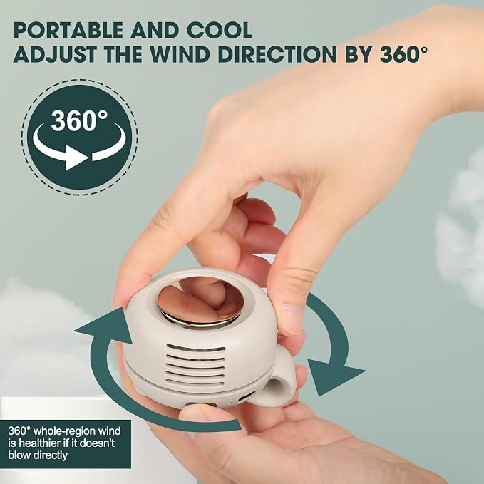 Oprtuisi Portable Bladeless Clip-On Mini Fan, - Image 4