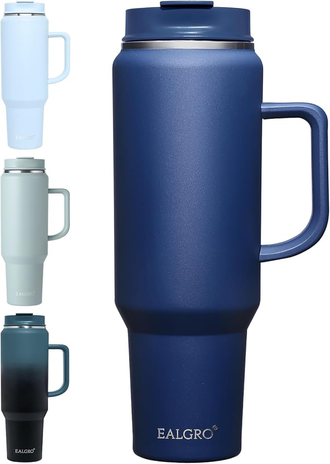 EALGRO 50 oz Tumbler with Handle, Insulated Tumblers with Lid and Straw by EALGRO