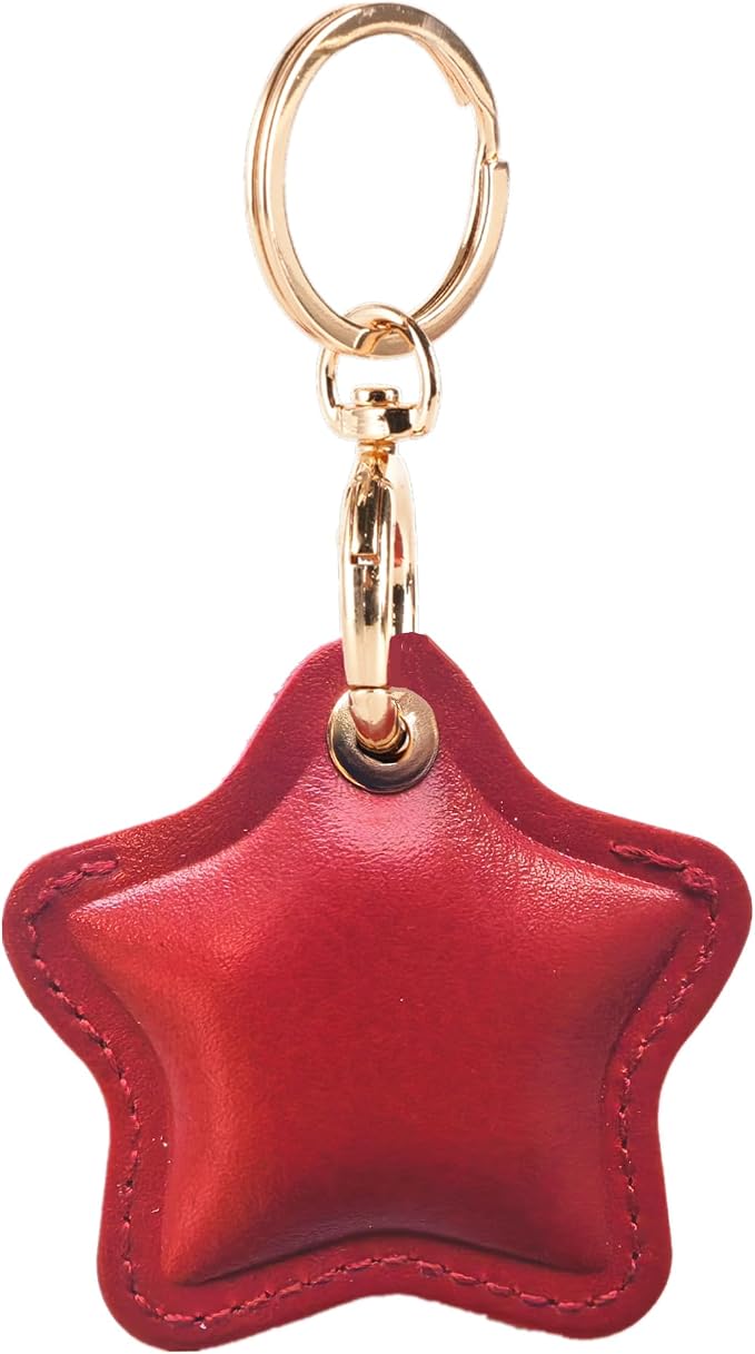 Leather Charm Keychain Holder Case Compatible by BORKUANA