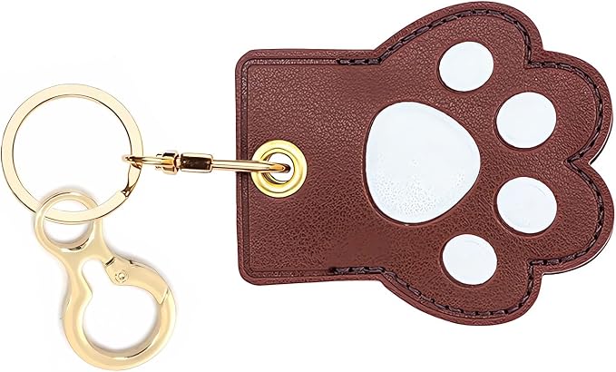 Leather Keychain Holder Case Compatible by BORKUANA