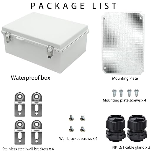 Waterproof Electrical Box with Mounting Plate, IP67 Junction Box Stainless - Image 4
