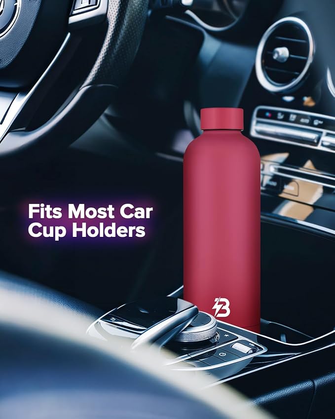 Insulated Water Bottle with Lid, 25 oz Reusable Leak-Proof Metal Stainless - Image 5
