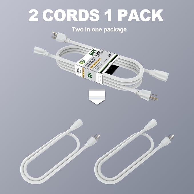 EP 2 Pack 6 Ft Outdoor Extension Cord - Image 3