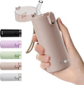 5oz Small Water Bottles with Straw, Mini Water Bottle with One-Hand Open Design by Exllena