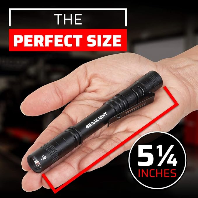 GearLight S100 LED Pocket Pen Light- 2 Small, Compact Flashlights - Image 2