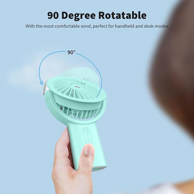Otlonpe Handheld Misting Fan Portable, Small Personal Hand Held Rechargeable - Image 7