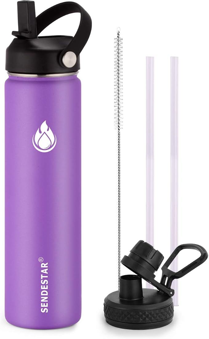 SENDESTAR Stainless Steel Water Bottle, Wide Mouth Water Bottle 24 oz by Sendestar