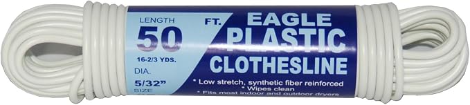 TW Evans Cordage 775-050-03 Clothesline, 5/32 in Dia x 50 ft L by T.W+.+Evans+Cordage+Co.