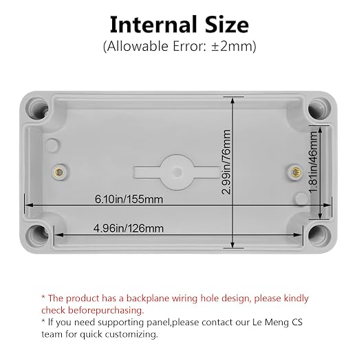 LeMotech Junction Box IP67 Waterproof Dustproof ABS Plastic Project Box - Image 3
