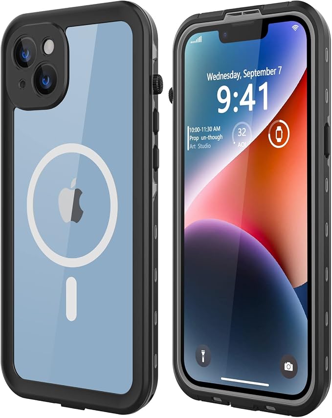 for iPhone 14 Plus Waterproof Case by Dewfoam