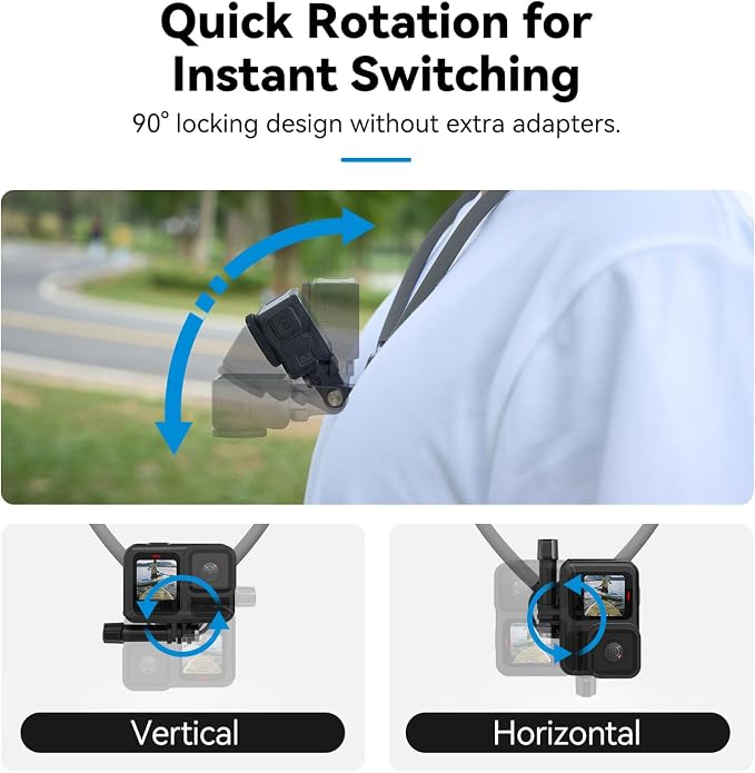 TELESIN Neck Mount SE 2.0 with Air Cushion, Adjustable Chest Strap and Neck - Image 5