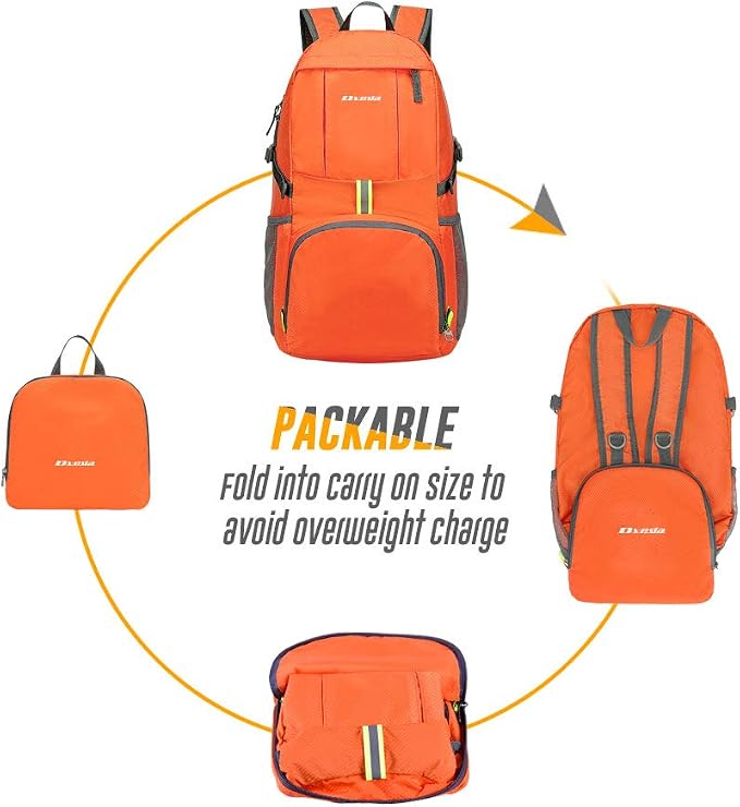 35L Lightweight Packable Backpack Waterproof Durable Hiking Travel Backpack - Image 5