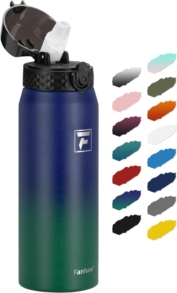 Fanhaw 24 oz Insulated Stainless Steel Water Bottle by FANHAW