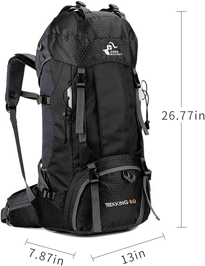 Bseash 60L Waterproof Hiking Camping Backpack - Image 7