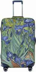 Van Gogh Irises Flower Luggage Cover, Elastic Suitcase Protector by XBFCDN