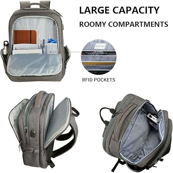 KROSER Laptop Backpack Large Computer Backpack Fits up to 17.3 Inch Laptop - Image 6