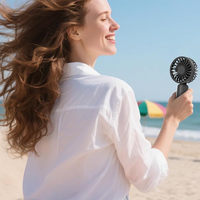 JODNO Mini Portable Handheld Fan 4-Pack, USB Rechargeable Battery Powered Small - Image 9