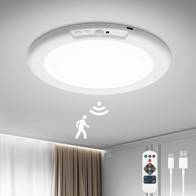 Bojim Wireless Ceiling Light Fixture Rechargeable Battery Operated Waterproof - Image 9
