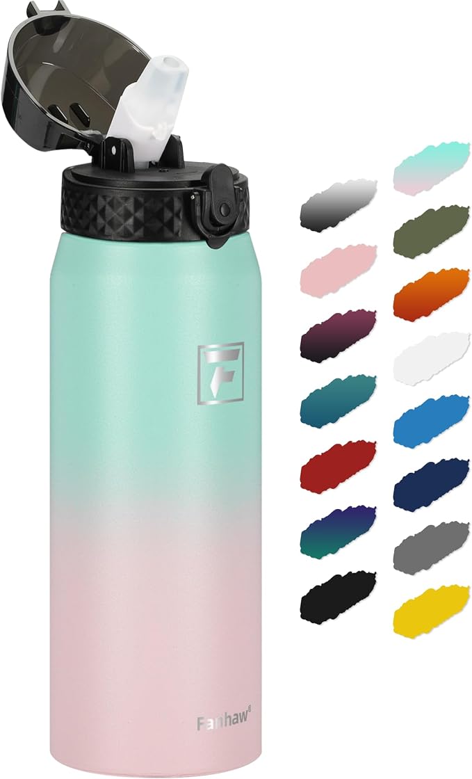 Fanhaw 24 oz Insulated Stainless Steel Water Bottle by FANHAW
