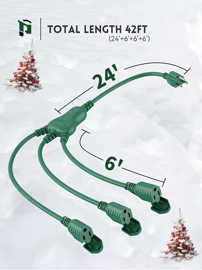 PLUGTUL 42FT Outdoor Extension Cord - Image 4