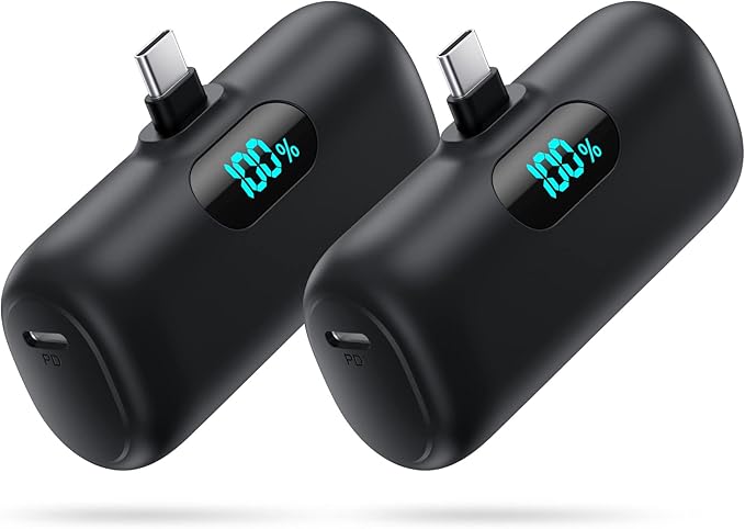 Mini Portable Charger 5000mAh Power Bank, 3A PD USB C Cell Phone Portable Power by Swyop