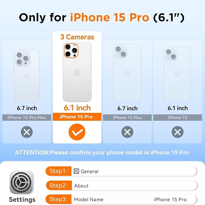 WIFORT for iPhone 15 Pro Waterproof Case, 360 Full Body Sealed Protection Cover - Image 3