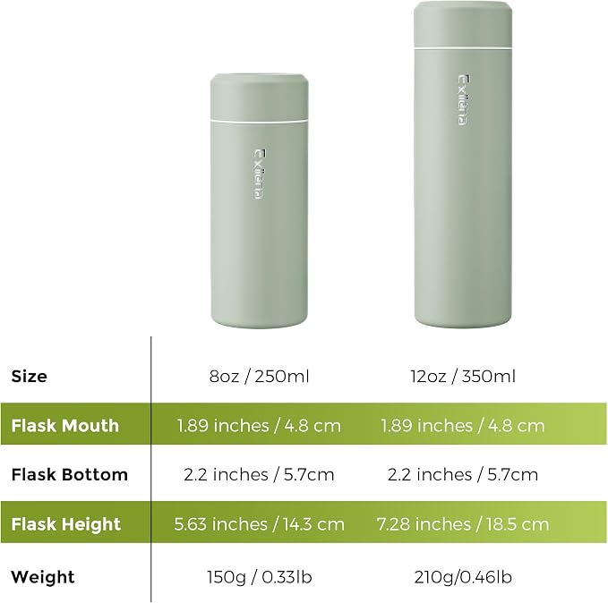 【Upgraded】Exllena Small Insulated Water Bottle 12 oz/350ml– Mini Insulated - Image 6