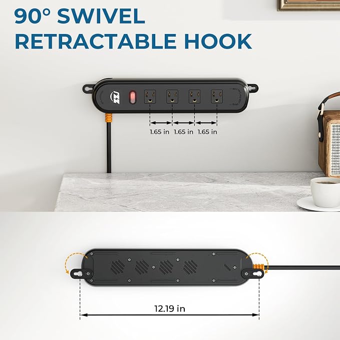 Outdoor Power Strip Weatherproof, 7-in-1 Surge Protector - Image 3