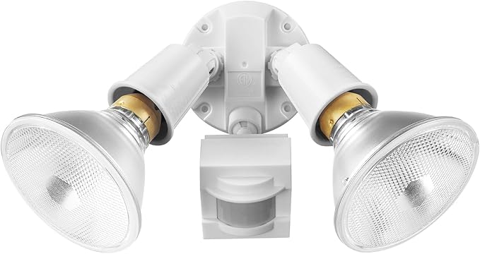 Globe Electric 17000270 110-Degree 240 W Twin Head Gray Hardwired Motion Sensor by GlobeElectric