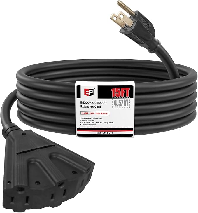 EP 15 Ft Outdoor Extension Cord by ENERGYPRO