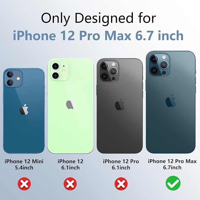 SPIDERCASE Deigned for iPhone 12 Pro Max Case, Slim Shockproof Phone Cases - Image 2