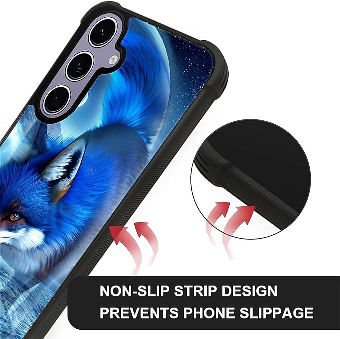 for Samsung Galaxy S24 S25 Case, Snowy Mountain Fox Lake Pattern Graphic Design - Image 2