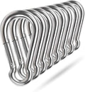 Spring Snap Hooks, 304 Stainless Steel Metal Clip Heavy Duty Rope Connector by Ekunbuy