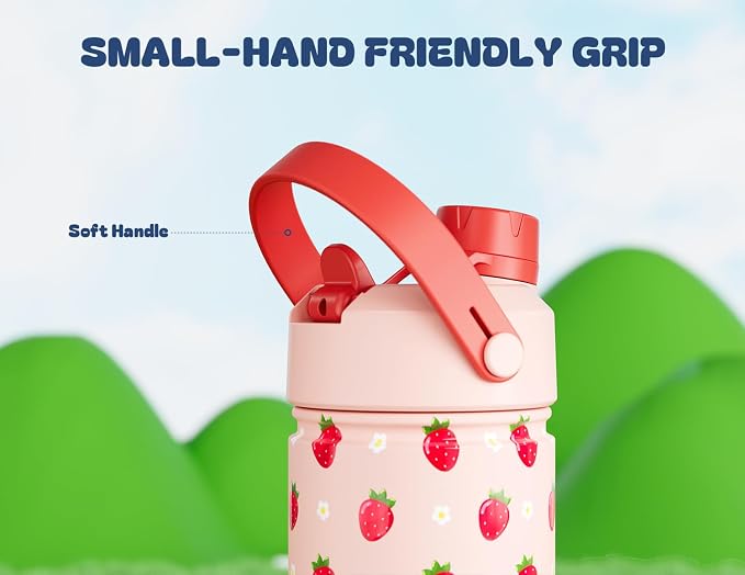 18 oz Kids Metal Water Bottle: 2-in-1 Straw Spout Lid, Spill-Proof, Easy Clean - Image 6
