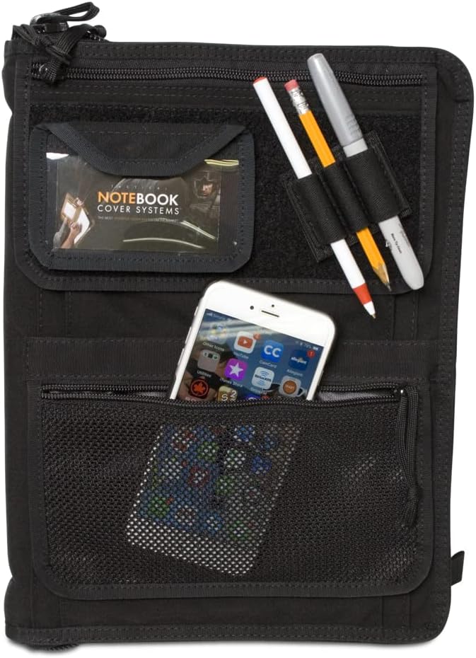 Tactical Admin Notebook Cover System, Zippered Map Case, Fits US Standard & A4 by TACTICALNOTEBOOKCOVERS
