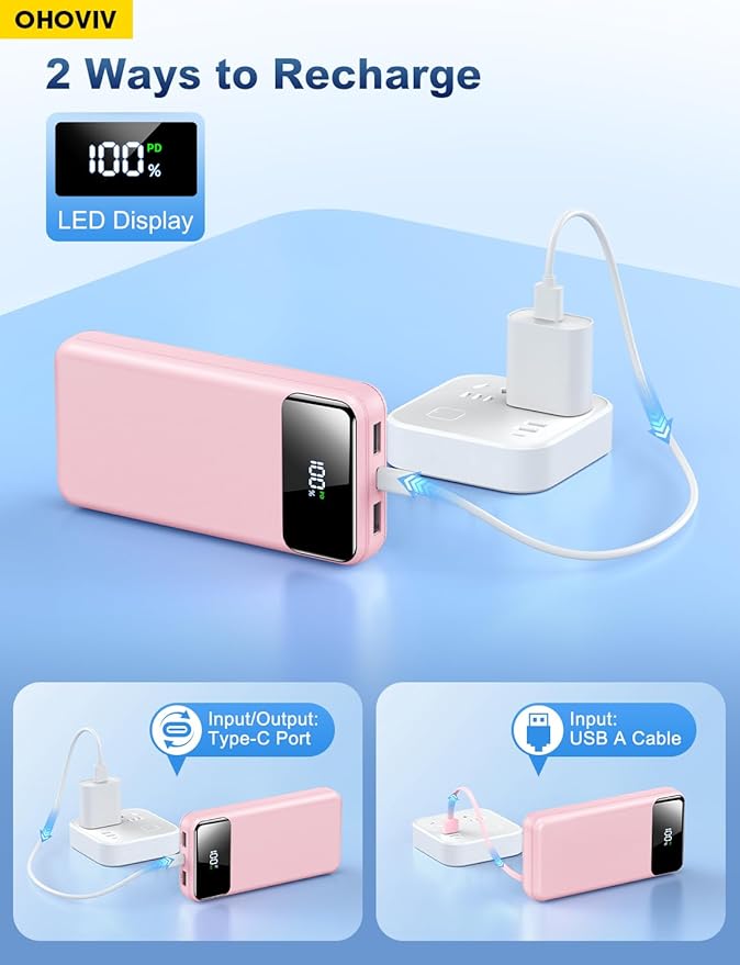 OHOVIV Portable Charger Power Bank 50000mAh Battery Pack, 22.5W Fast Charging - Image 6