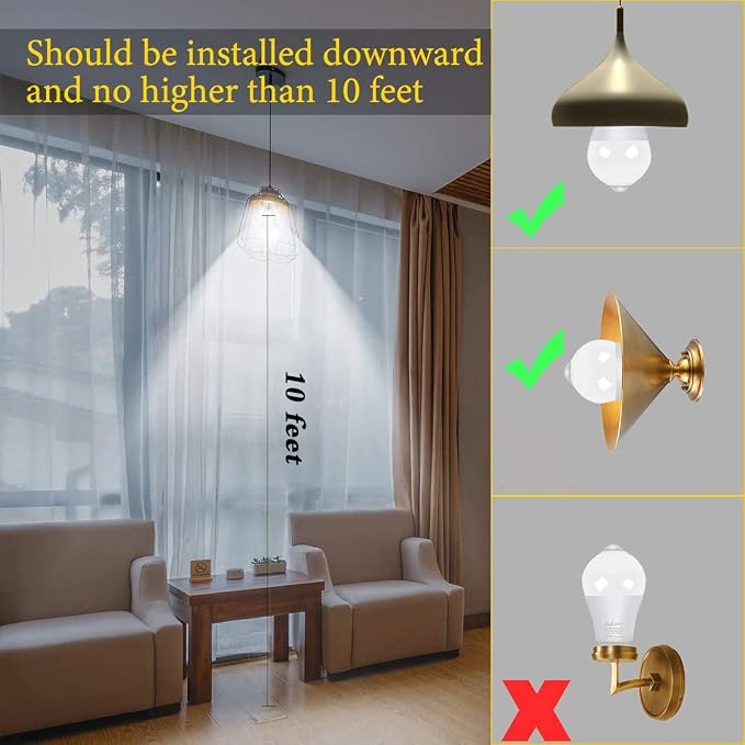 Motion Sensor Light Bulbs, Aukora 12W E26 Motion Activated Dusk to Dawn - Image 4