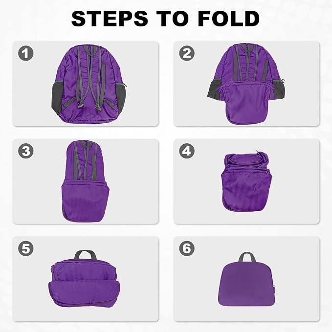 HOLYLUCK 20L Lightweight Packable Hiking Daypack Foldable Backpack - Image 5