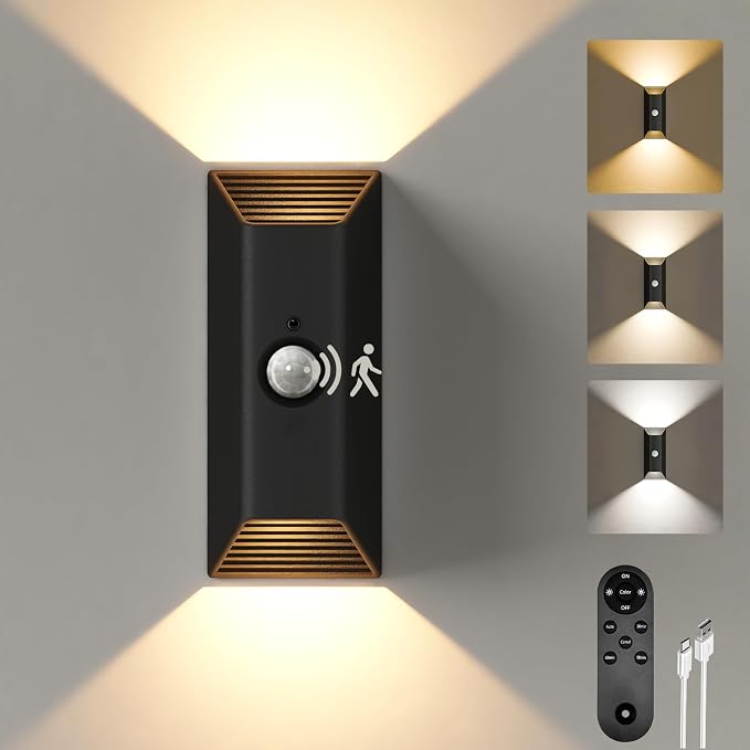EZVALO Motion Sensor Wall Lights Indoor, 4000mAh Rechargeable Battery Operated by EZVALO