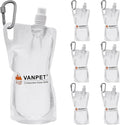 1L Hiking Collapsible Water Bottles, 33OZ BPA-Free Plastic Flasks, Reusable by VANPET