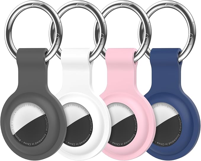 Compatible with AirTag Holder Case Keychain 4 Pack, - Image 8