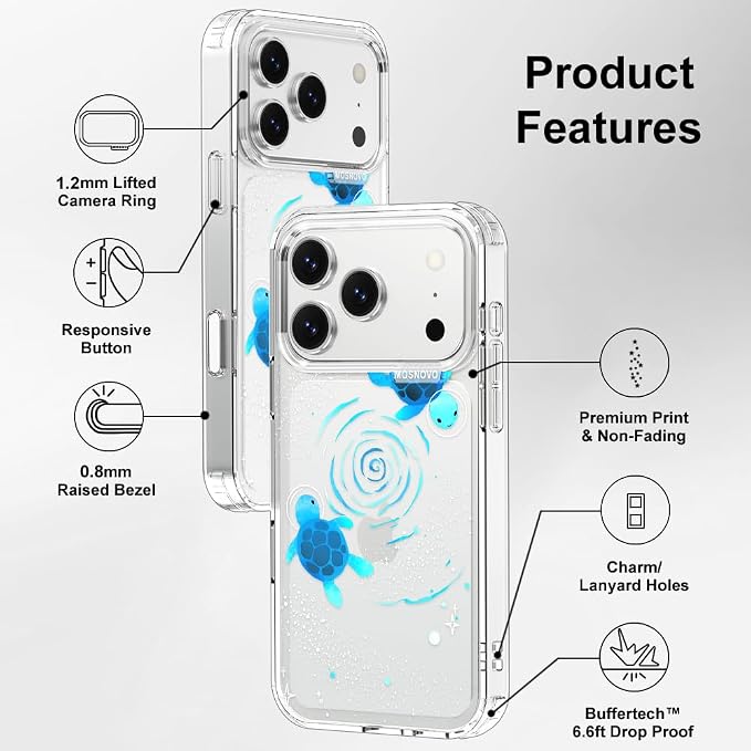 MOSNOVO for iPhone 17 Pro Case | Military Grade 6.6ft Drop Tested | Camera - Image 7