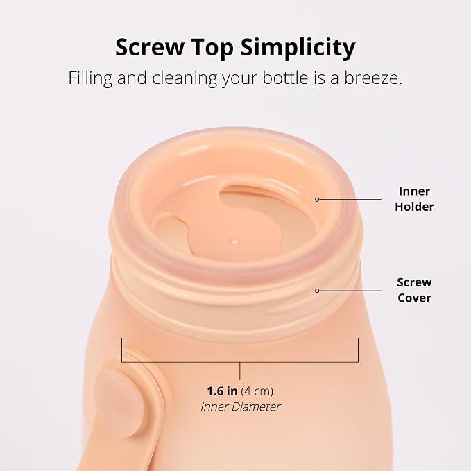 BLUE GINKGO Collapsible Water Bottle – Lightweight, Foldable Silicone Bottles - Image 5