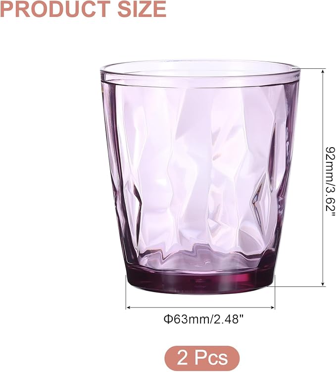 uxcell 10oz Acrylic Drinking Glasses - Image 2