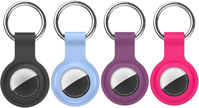 Compatible with AirTag Holder Case Keychain 4 Pack, by HATALKIN